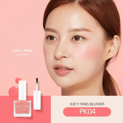 Apieu Water Blusher PK04 Dewey Grapefruit Pearl – fard de obraz lichid coreean cu particule de perlă fine
